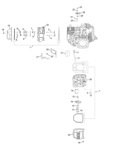 Kohler Kt730-3012 Head, Valve And Breather Diagram and Parts List for RZT-L42KH (17BRCACS009-17BRCACS010)(2015) Cub Cadet Lawn Tractor